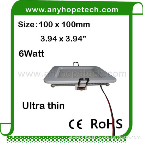 Cheap price embedded DC24V 100 100mm 6W mini led ceiling light